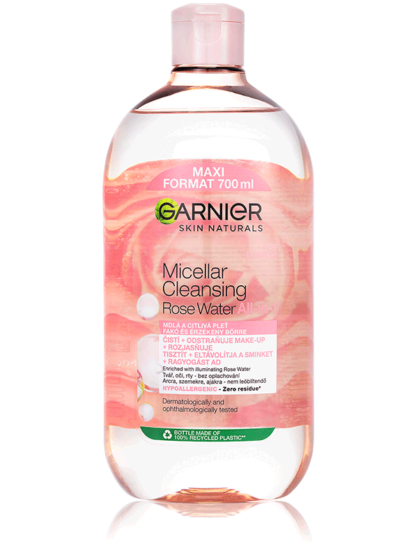 Skin Naturals micellás víz Rose, 700 ml