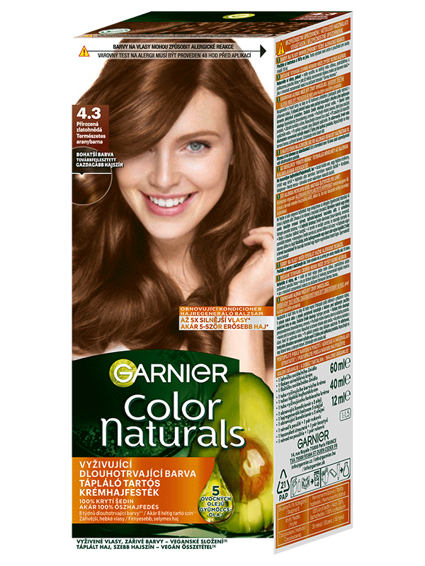 Color Naturals Tartós hajfesték 4.3 Természetes aranybarna