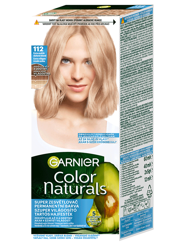 Color Naturals Tartós hajfesték 112 Extra világos irizáló szőke
